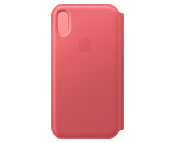 APPLE Etui skórzane folio iPhone XS - zgaszony róż MRX12ZM/A - 1461219 - zdjęcie 2